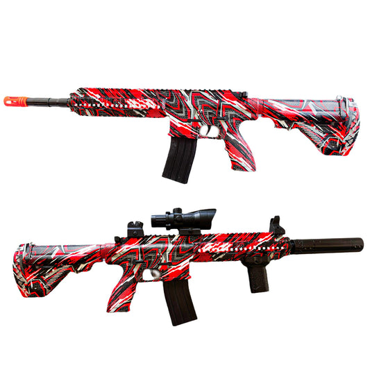 M416 ČERVENÁ pistole na vodní gelové kuličky