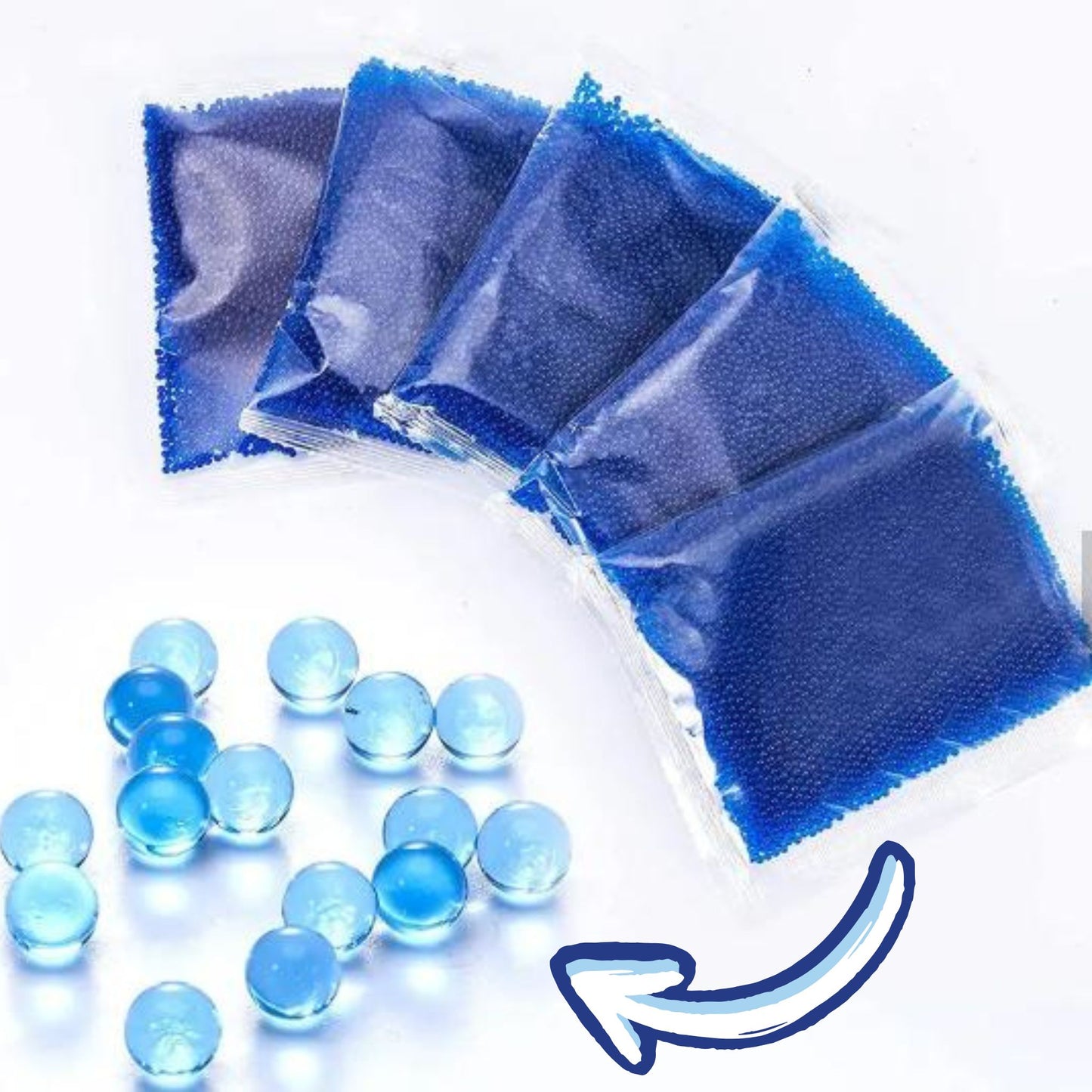 Vodní gelové kuličky (7-8 mm) - Modré (od 10 000 kusů)