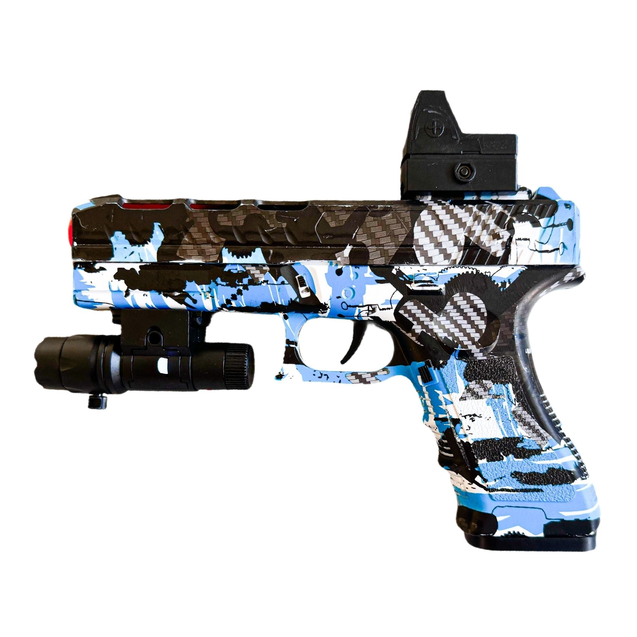 Modrý kompaktní blaster na gelové kuličky